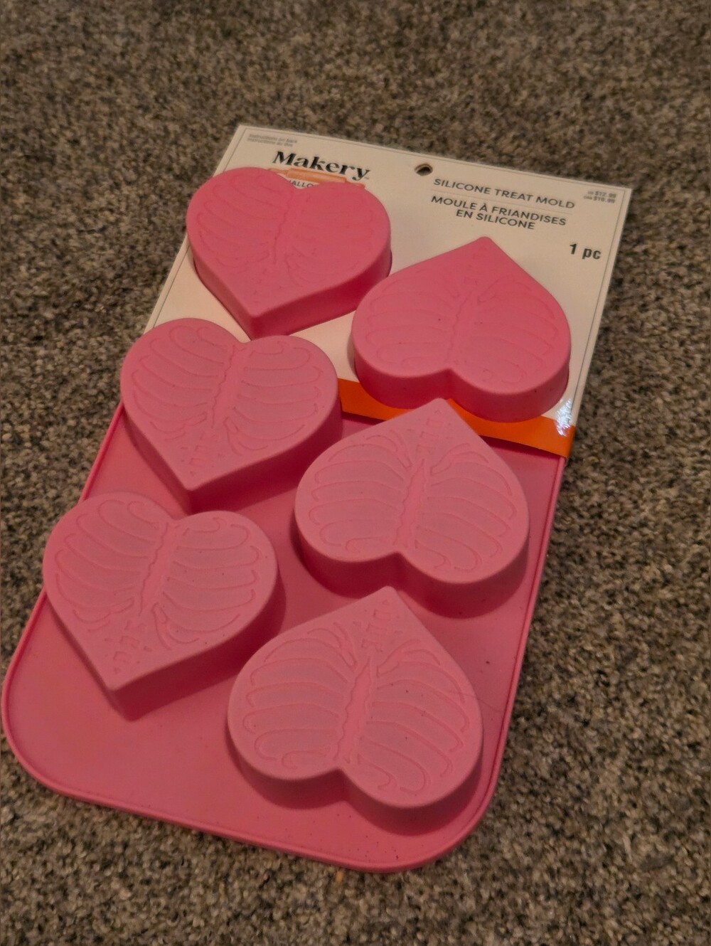 Pink Silicone Heart Treat Mold Baking Kitchen